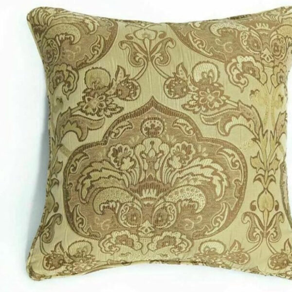 Georgia Gold floral jacquard cushion cover for sofa or bedroom styling