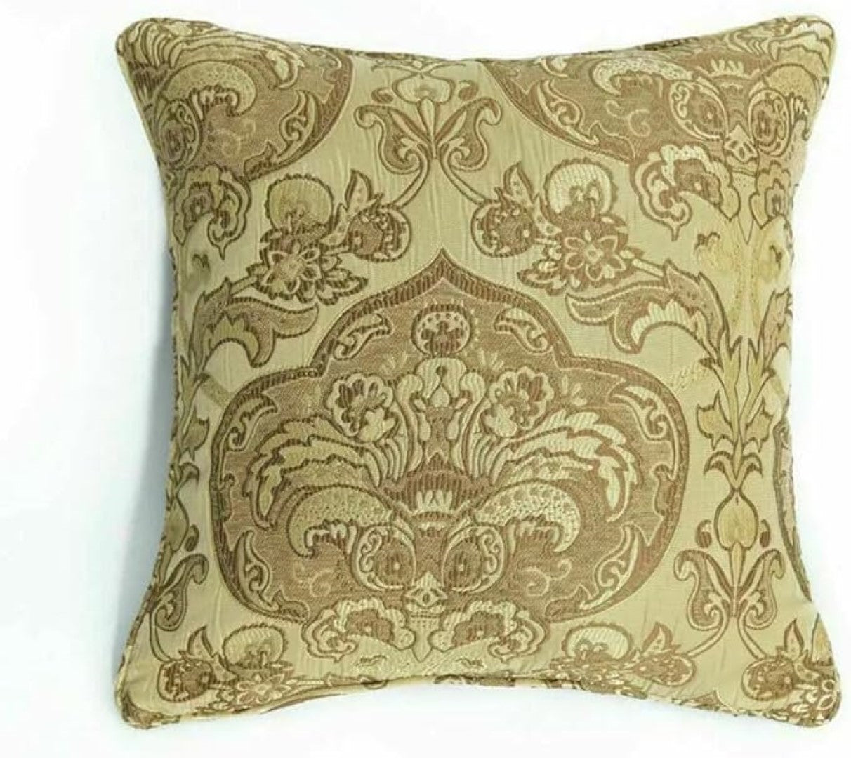 Georgia Gold floral jacquard cushion cover for sofa or bedroom styling