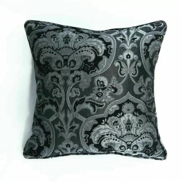 Georgia Grey floral jacquard cushion cover for sofa or bedroom styling