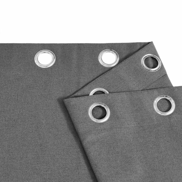 Grey living room blackout curtains eyelet heading Rugstars UK
