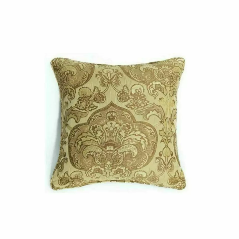 Georgia Gold floral jacquard cushion cover for sofa or bedroom styling