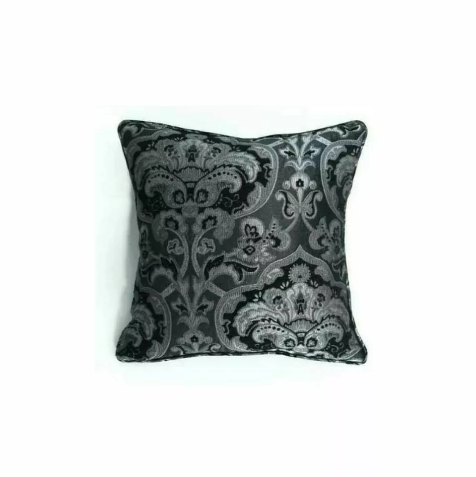 Georgia Grey floral jacquard cushion cover for sofa or bedroom styling