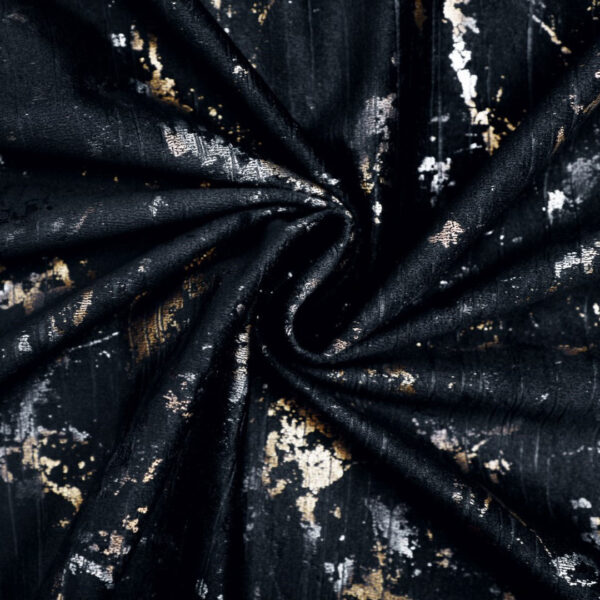 Black glitzy ring top curtains for bedroom Rugstars UK