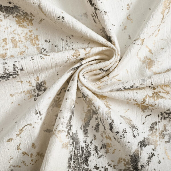 Cream glitzy ring top curtains for bedroom Rugstars UK