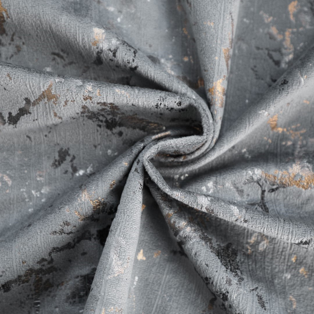 Grey glitzy ring top curtains for bedroom Rugstars UK