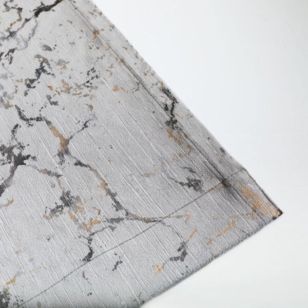 Silver ready made glitzy velvet curtains Rugstars UK