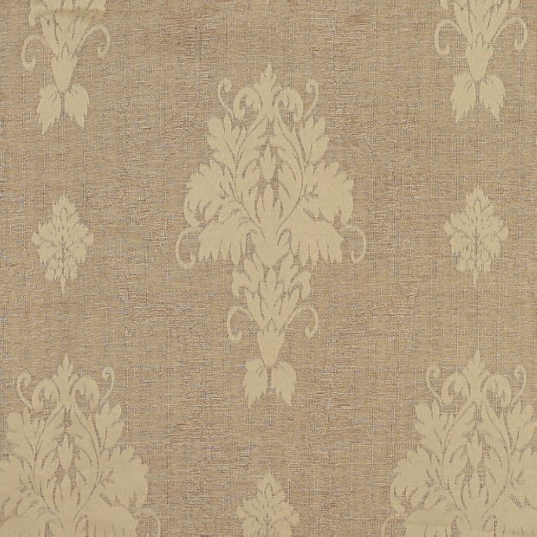 Gold fully lined ring top curtain pair room setting Rugstars UK