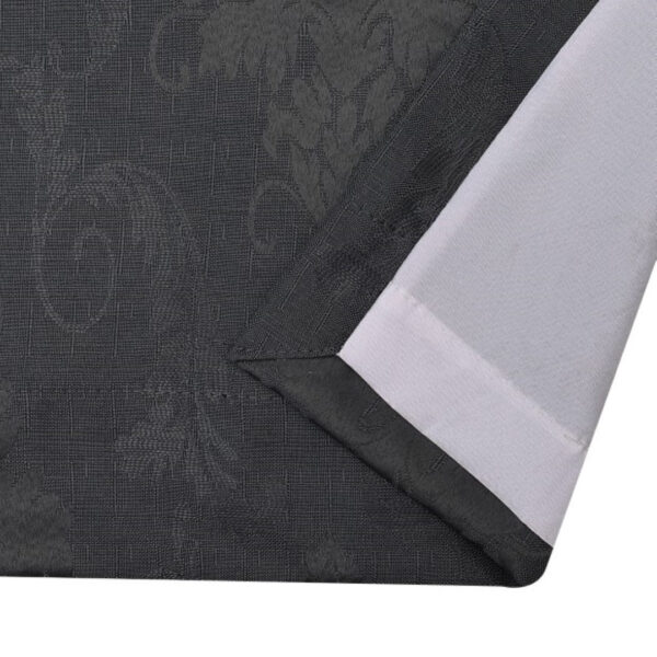 Grey Virginia jacquard curtain fabric detail Rugstars UK