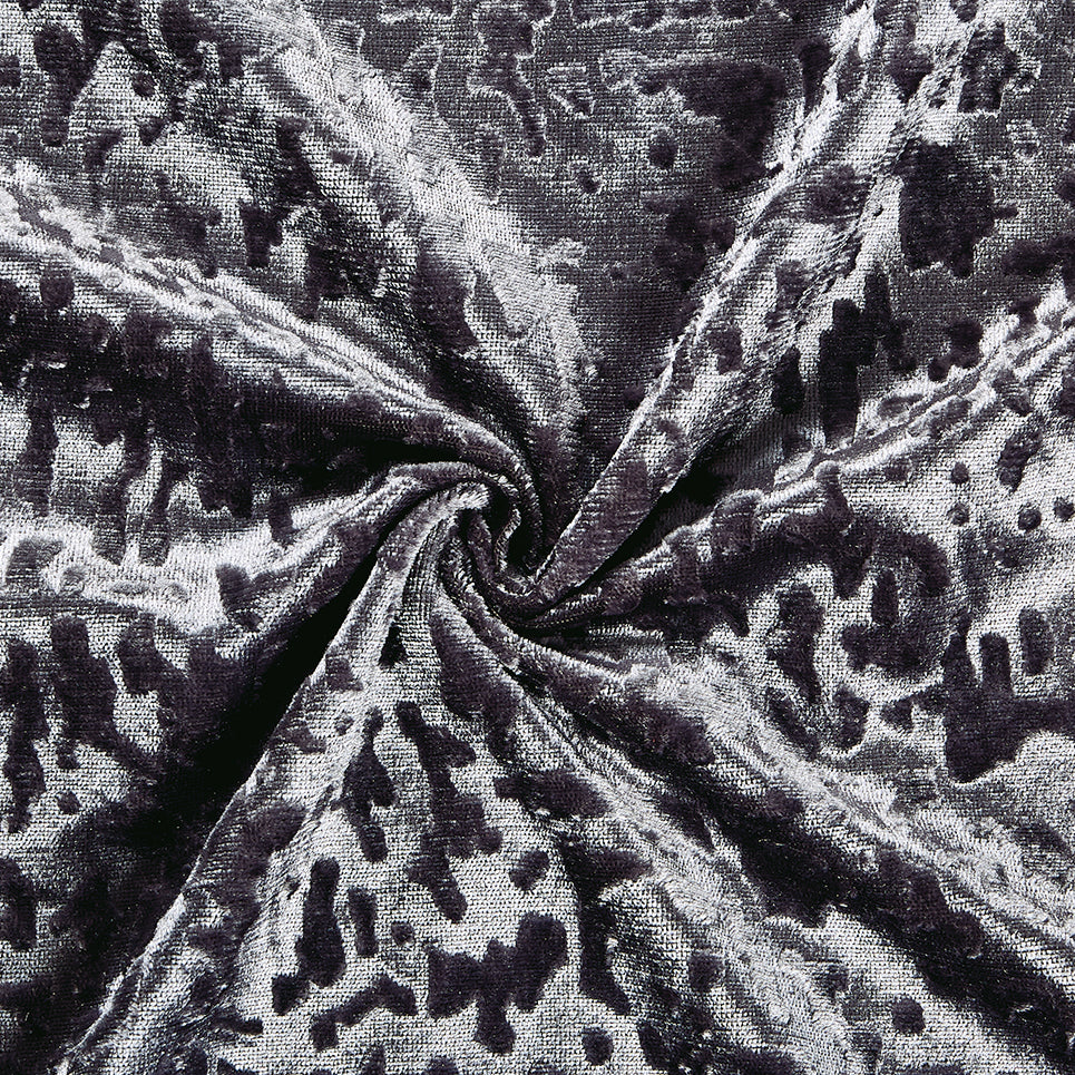 Grey room darkening plush velvet curtains Rugstars UK