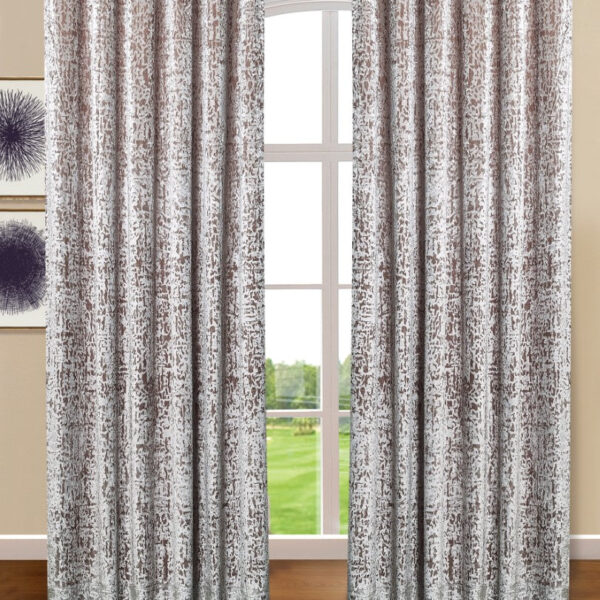 Mink ready made plush velvet eyelet curtains Rugstars UK