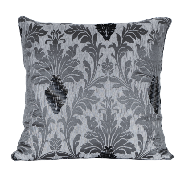 Richmond Grey floral jacquard cushion cover for sofa or bedroom styling