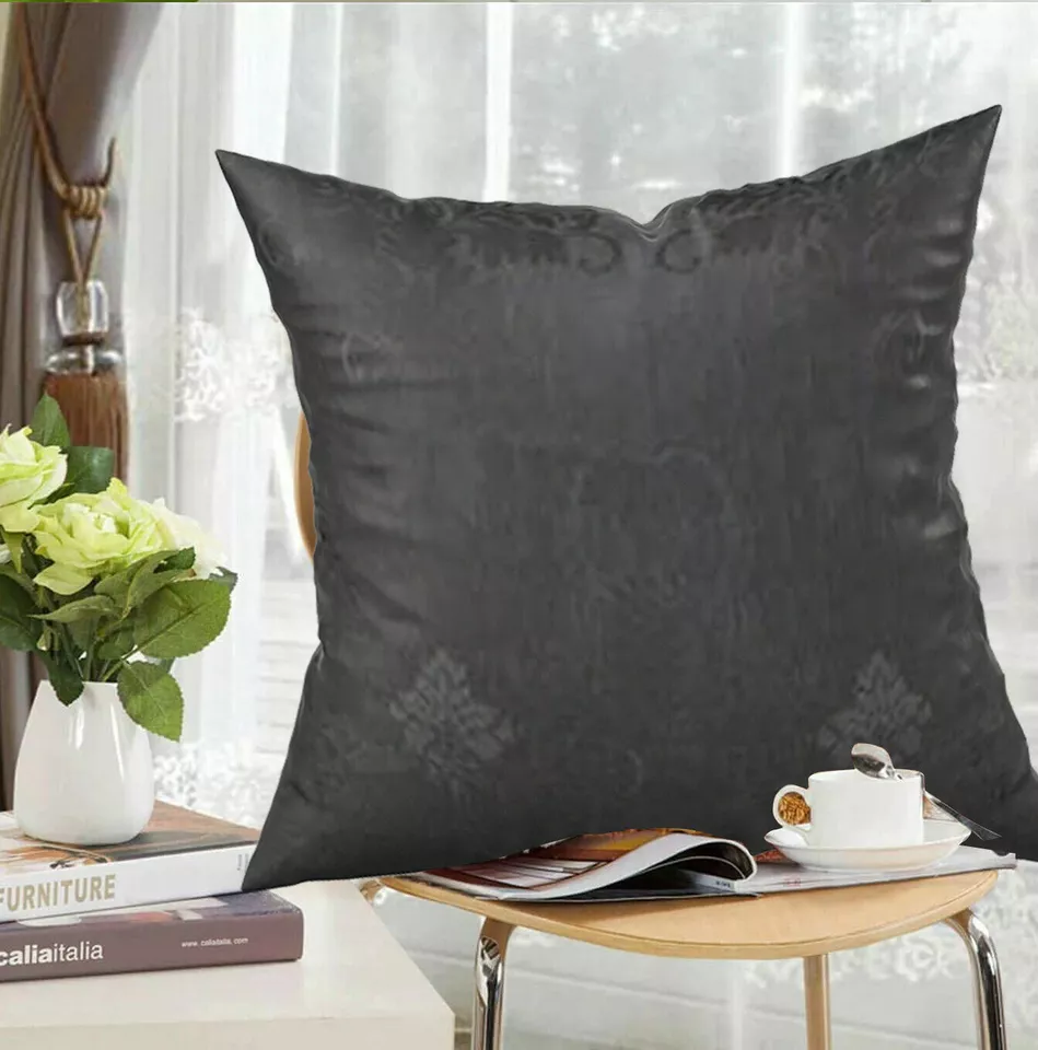 Virginia Grey floral jacquard cushion cover for sofa or bedroom styling