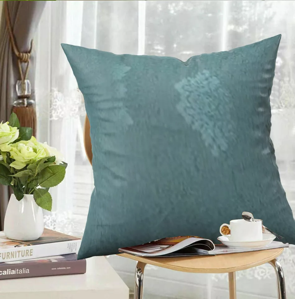 Virginia Teal floral jacquard cushion cover for sofa or bedroom styling