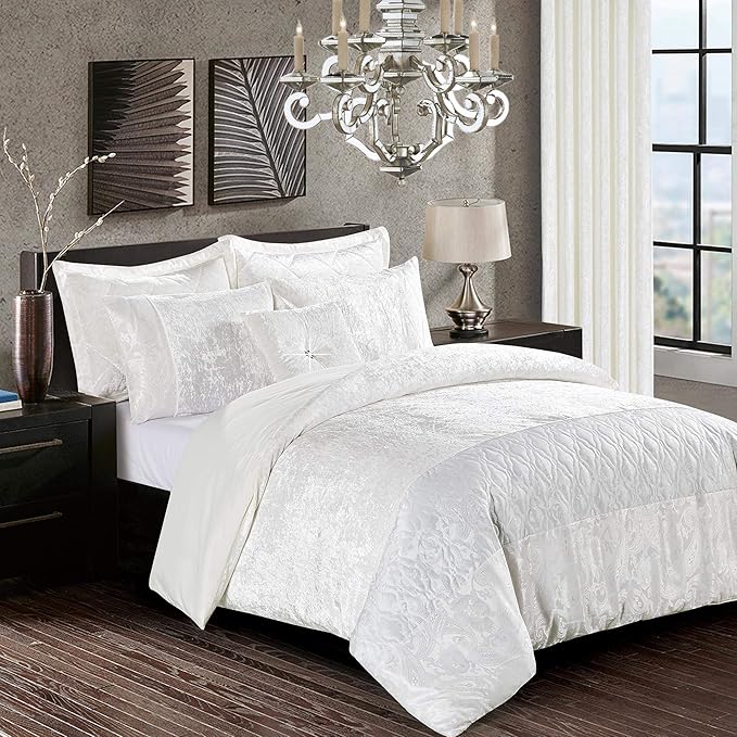 Santiago Crushed Velvet Duvet Cover Set - Image 6