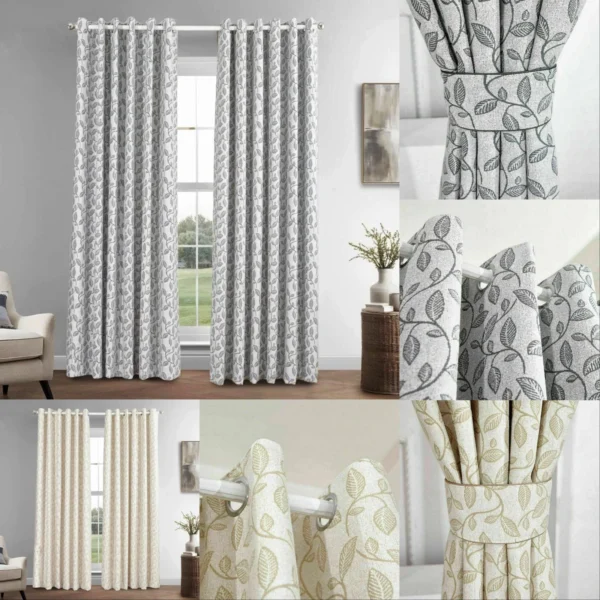 Miami Jacquard Pencil Pleat Curtains