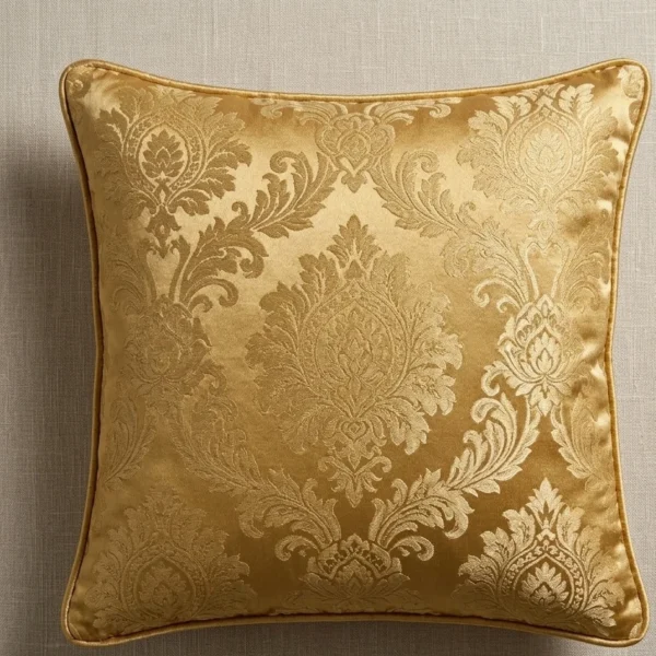 Gold Las Vegas jacquard cushion cover
