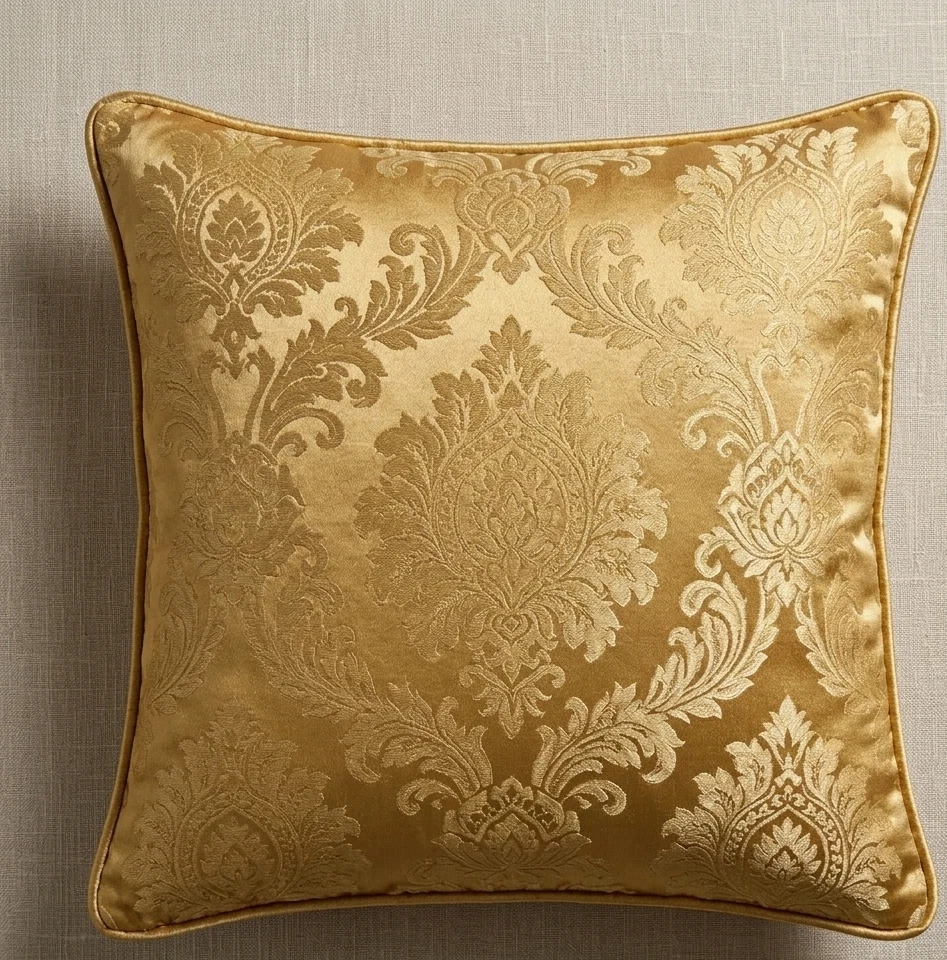 Gold Las Vegas jacquard cushion cover