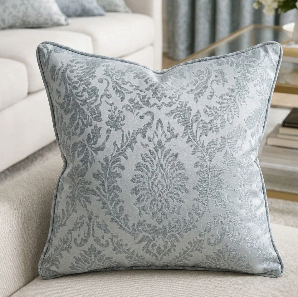 Silver Las Vegas jacquard cushion cover