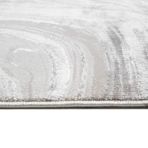 Beige Gant Marble Effect Rug edge and pile close up Rugstars UK