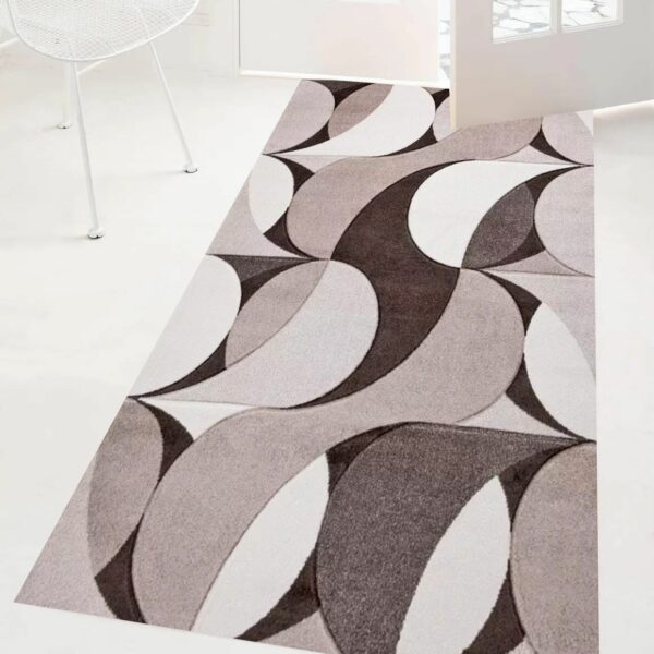 Beige Kenzo Geometric Area Rug detail view 1 Rugstars UK