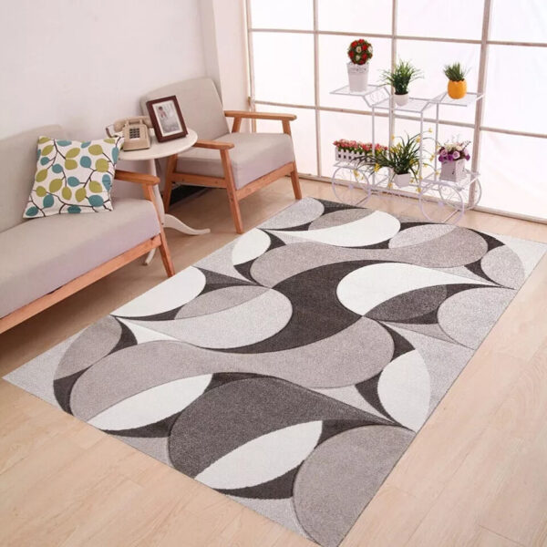 Beige Kenzo Geometric Area Rug detail view 2 Rugstars UK