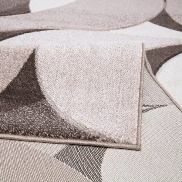 Beige Kenzo Geometric Area Rug detail view 3 Rugstars UK