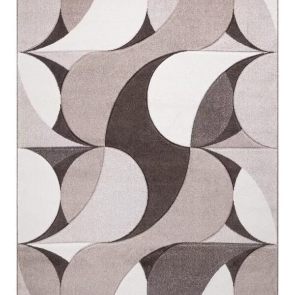 Beige Kenzo Geometric Area Rug detail view 4 Rugstars UK