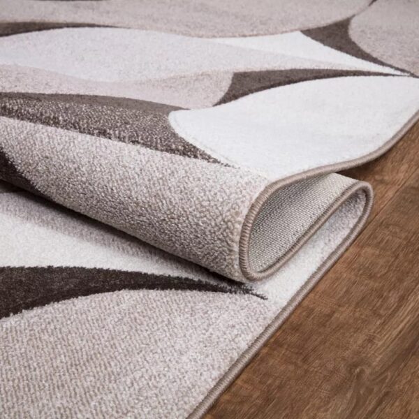 Beige Kenzo Geometric Area Rug detail view 5 Rugstars UK