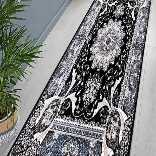 Black Rada Traditional Runner Rug detail view 2 Rugstars UK