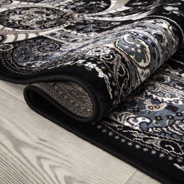Black Rada Traditional Runner Rug detail view 3 Rugstars UK