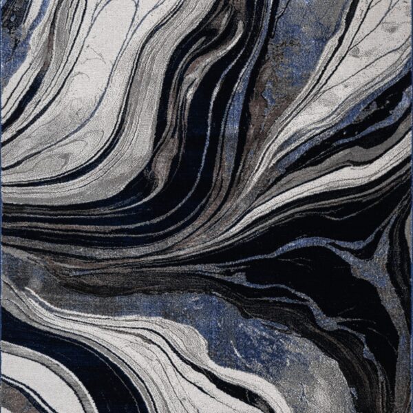 Blue Gant Marble Effect Rug pattern detail Rugstars UK