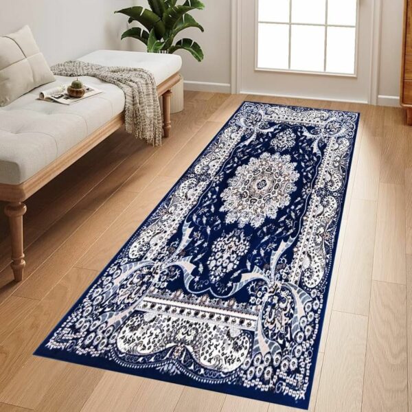Blue Rada Traditional Runner Rug detail view 1 Rugstars UK