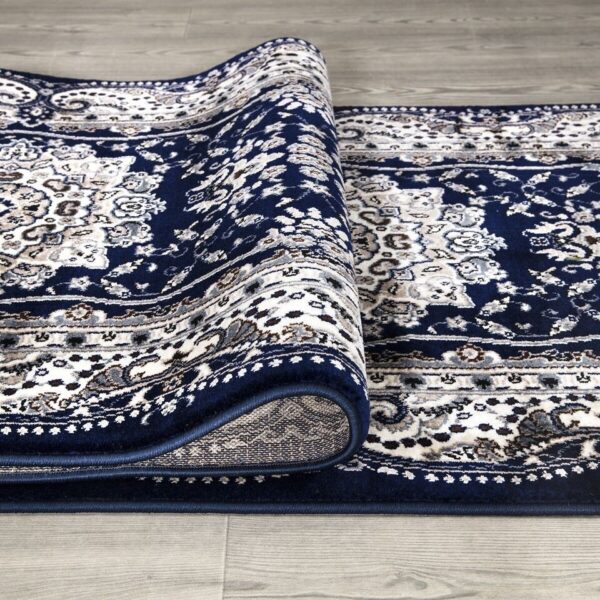 Blue Rada Traditional Runner Rug detail view 3 Rugstars UK