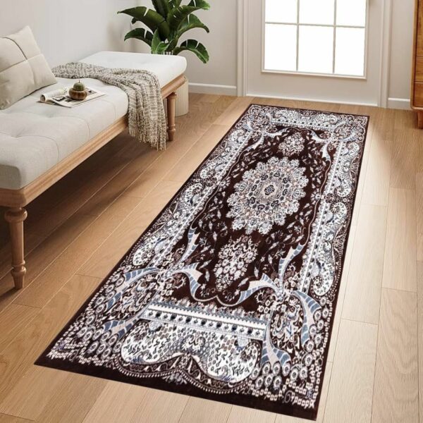 Brown Rada Traditional Runner Rug detail view 3 Rugstars UK