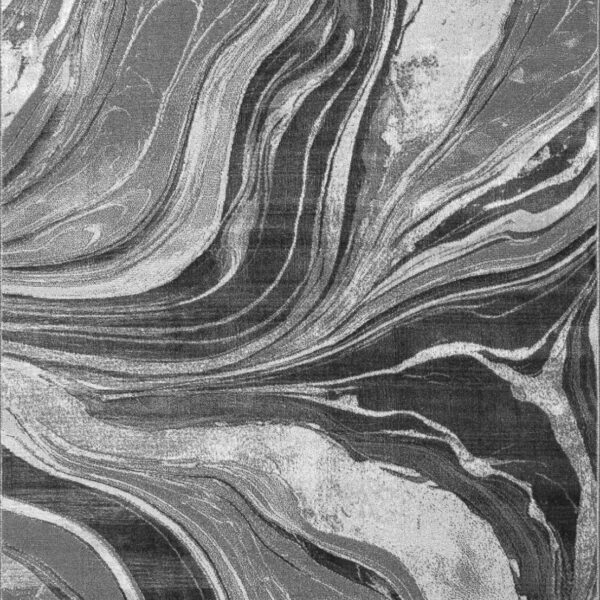 Dark Grey Gant Marble Effect Rug full view of the pattern Rugstars UK