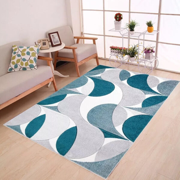 Emerald Kenzo Geometric Area Rug detail view 2 Rugstars UK