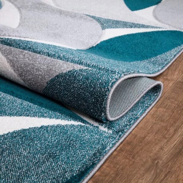 Emerald Kenzo Geometric Area Rug detail view 3 Rugstars UK