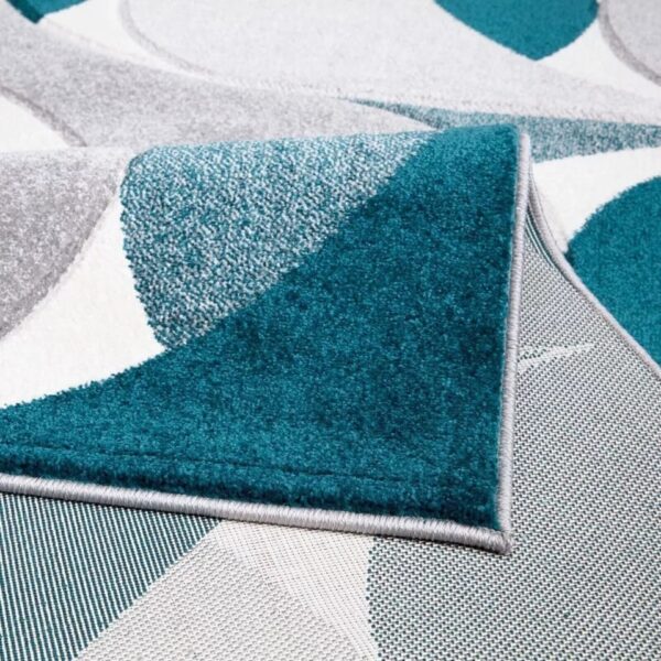 Emerald Kenzo Geometric Area Rug detail view 4 Rugstars UK