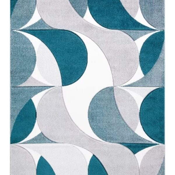 Emerald Kenzo Geometric Area Rug detail view 5 Rugstars UK