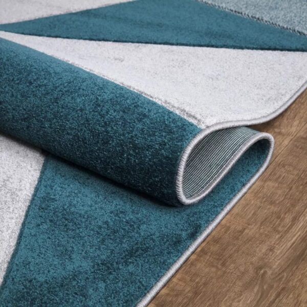 Emerald Kenzo Geometric Area Rug detail view 6 Rugstars UK