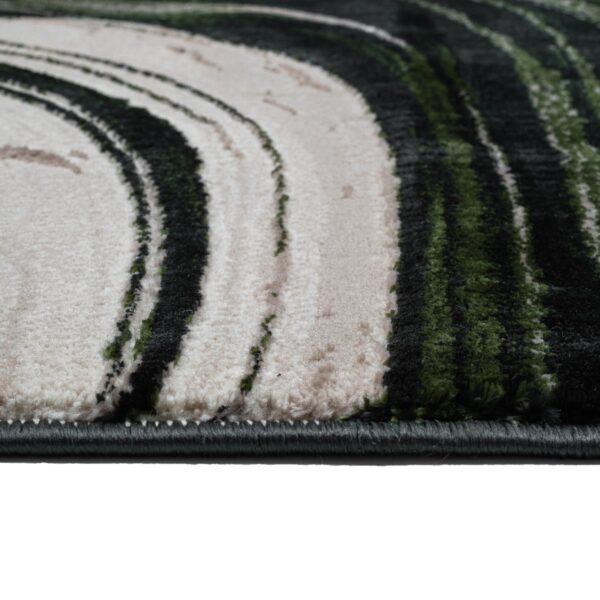 Green Gant Marble Effect Rug edge and pile close up Rugstars UK