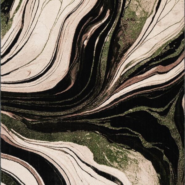 Green Gant Marble Effect Rug full view of the pattern Rugstars UK