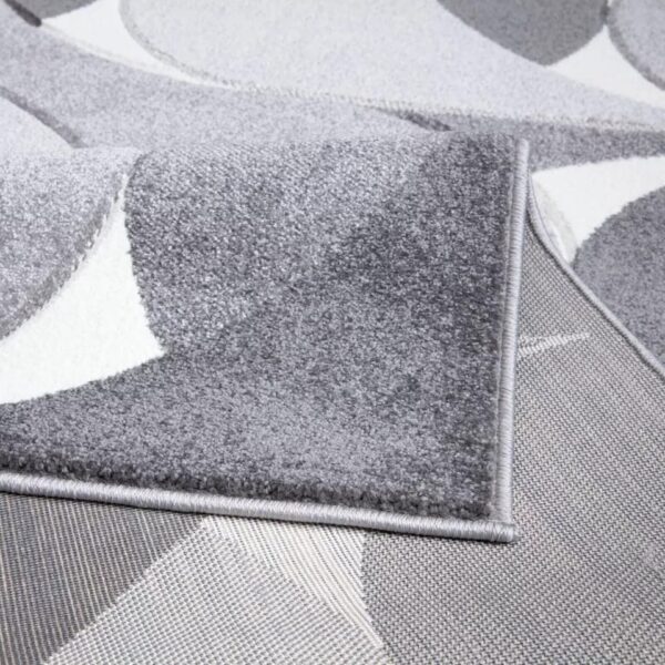 Grey Kenzo Geometric Area Rug detail view 4 Rugstars UK