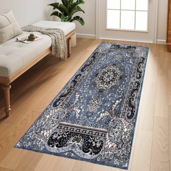 Grey Rada Traditional Runner Rug detail view 1 Rugstars UK