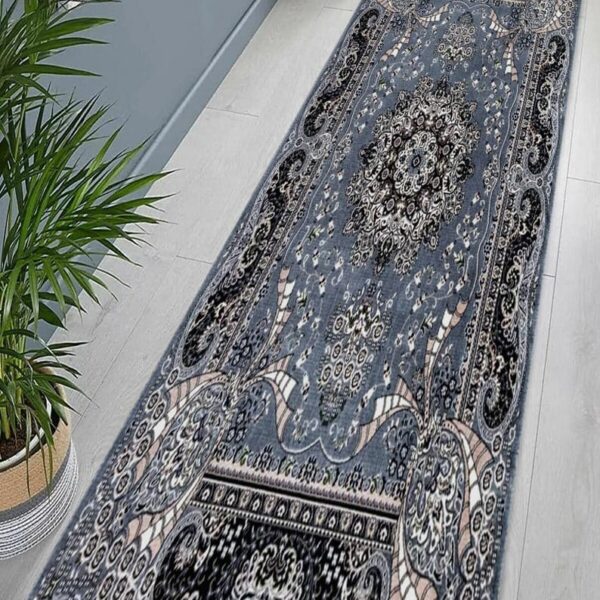 Grey Rada Traditional Runner Rug detail view 2 Rugstars UK
