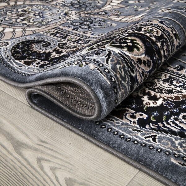 Grey Rada Traditional Runner Rug detail view 3 Rugstars UK