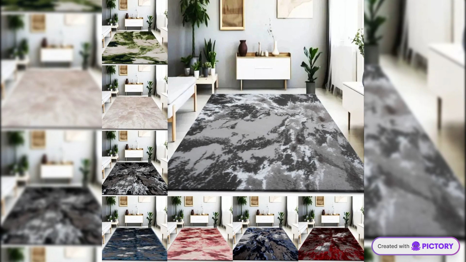 Harlo Abstract Area Rug shown in several room settings Rugstars UK