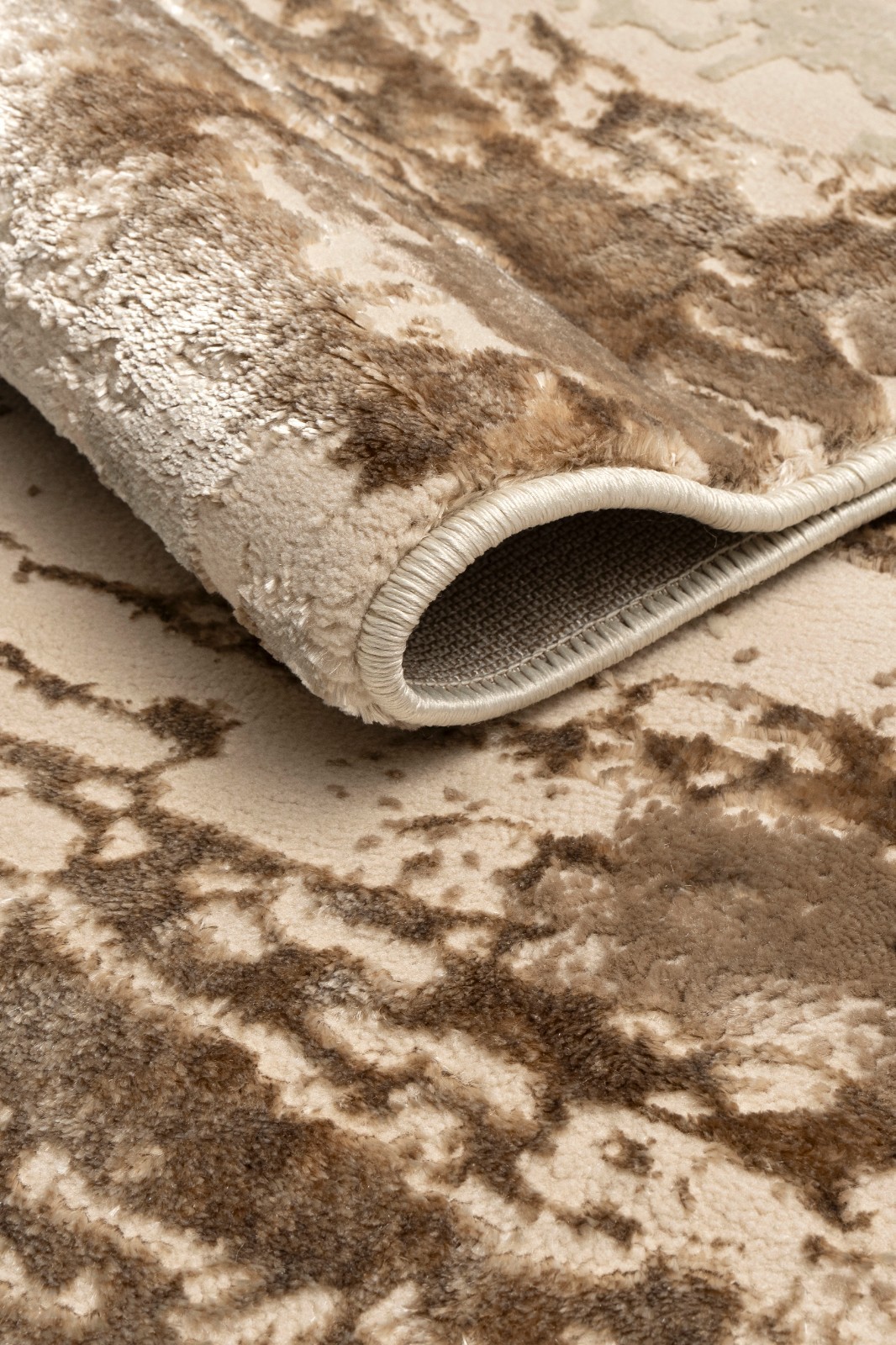 Mink Jeze Modern Distressed Rug detail view 2 Rugstars UK