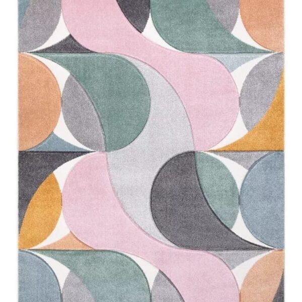 Multi Kenzo Geometric Area Rug detail view 1 Rugstars UK