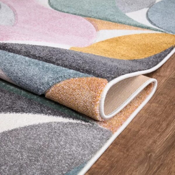 Multi Kenzo Geometric Area Rug detail view 2 Rugstars UK